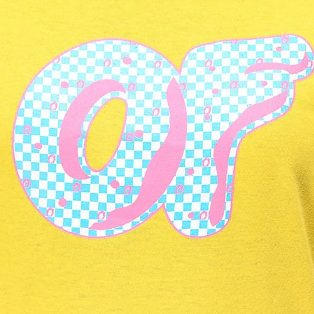 Odd Future Yellow Checker Pattern T-Shirt
